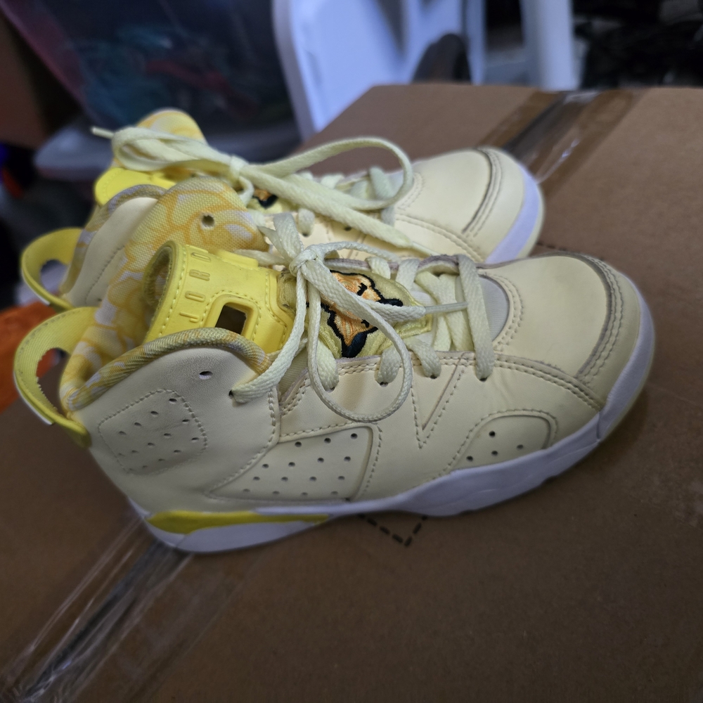 Jordan Yellow High-Top Sneakers with Chunky Silhouette